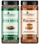 Herbs Library Chia and Raw Flax Seeds 