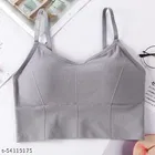 Viscose Spandex Bra for Women, Grey 
