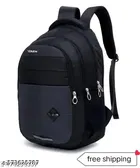 Polyester Backpack for Men & Women, Black