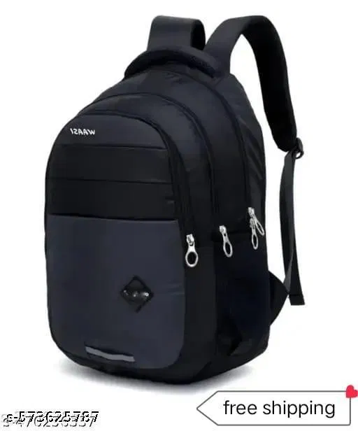 Polyester Backpack for Men & Women, Black