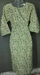 Cotton Blend Printed Kurti for Women 