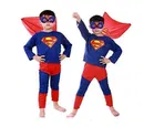 Polyester Superhero Superman Costume Set for Kids 