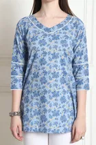 Cotton Printed Top for Women 