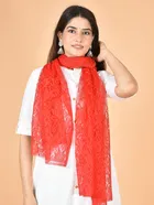 Net Self-Design Dupatta for Women 
