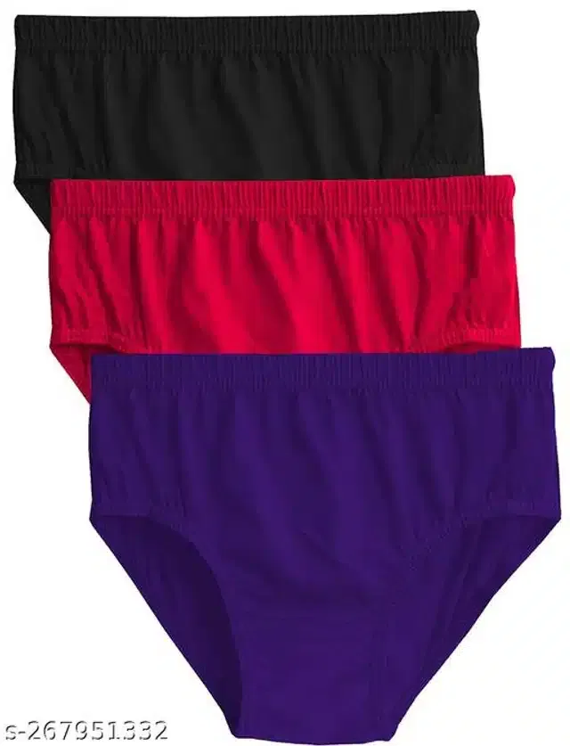 Cotton Briefs for Women (Multicolor, XL) (Pack of 3)