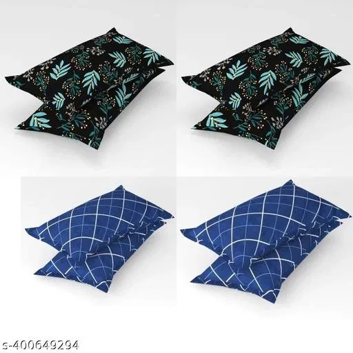 Cotton Pillow Covers (Multicolor, 17x27 inches) (Pack of 8)