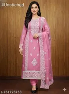 Embroidered Floral Patiala Suit for Women 
