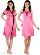 Satin Nightdress Set for Women 