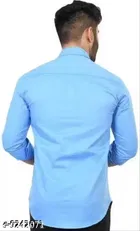 Solid Formal Polycotton Shirt for Mens ,Sky Blue 