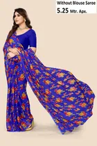 Georgette Printed Saree for Women 