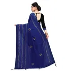 सिद्धिदाता टेक्सटाइल विमेंस प्लेन जॉर्जेट लेस बॉर्डर साड़ी विद अन-स्टीट्च्ड ब्लाउज पीस 