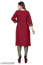Cotton Kurti for Women,  Maroon  
