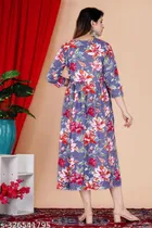 Rayon Printed Anarkali Kurti for Women 