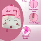 Soft Fabric Pink And White Angel Baby Girls School Bag