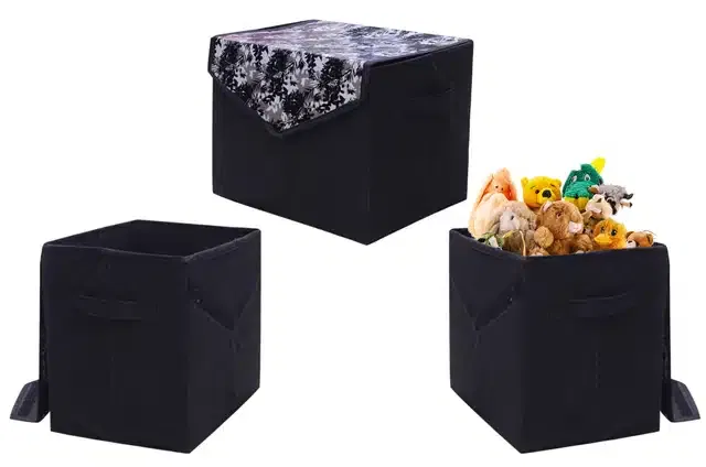 PVC Printed Toys Storage Box (Multicolor)