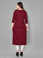 Solid Embroidered Cotton Kurti for Women, Pack of 2 