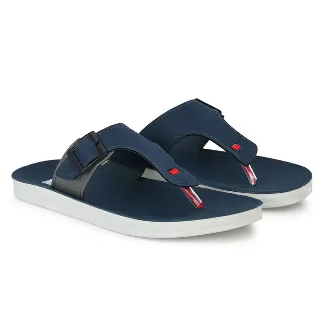 Stylish Lightweight Sandals for Men (Navy Blue, 8) (AE-158)