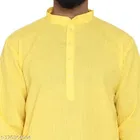 Cotton Blend Solid Kurta with Pyjama for Men 