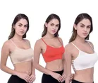 Cotton Blend Padded Bras for Women (Multicolor, 28) (Pack of 3)
