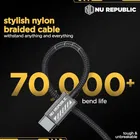 Nu Republic Blaze Flash 50W USB Type C 1.25m Nylon Braided Cable Supports All Fast Charging Technologies 