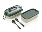 2-Tier Lunch Box Set with Handle & Cutlery BPA-Free - Assorted