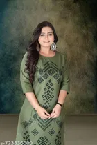 Floral Rayon Kurti for Women 