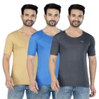 Cotton Jym Vest for Men, Multicolour, Pack of 3 