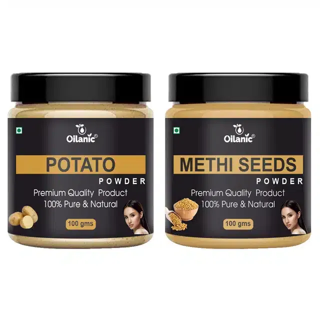 Natural Potato & Methi Seeds Powder for Skin & Hair (Pack of 2, 100 g)