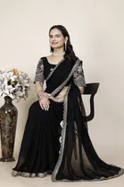 Chiffon Woven Design Saree for Women 