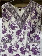 Rayon Floral Printed V-Neck kurta set for women 
