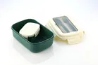 2-in-1 Compartment Plastic Lunch Box with Fork & Spoon