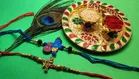 Combo of 2 Pcs Rakhi with 4.5 inch Plate 