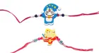 Synthetic Doremon & Ganesh Ji Rakhi for Kids 