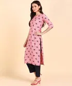 Crepe Block Print Women's Kurta with Pant Set 
