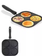 Aluminium 4 Section Appam Maker (Black)