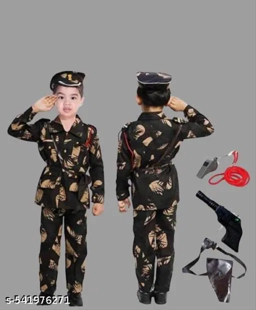 Cotton Shirt and Pant Set for Boys (Black, 2-3 Years)