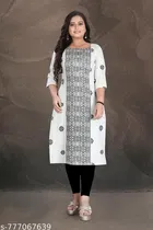 Ethnic Motif Cotton Kurti for Women 