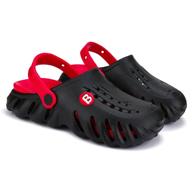 Clogs for Kids (Red & Black, 5)
