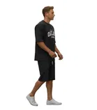 Polyester Printed Co-Ord Set for Men, Black 