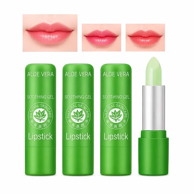 Moisturizing Aloe Vera Infused Magic Lipstick [Pack of 3]