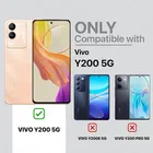 Artificial Leather Mobile Flip Cover for Vivo V2307 / Y200 5G 