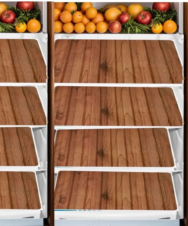 PVC Fridge Mat (Multicolor, Pack of 4)