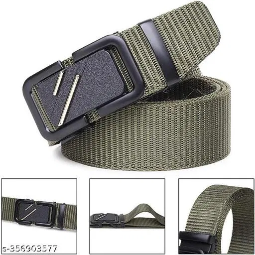 Faux Leather Belt for Men (Multicolor, 34)