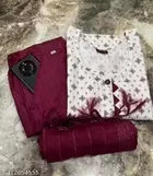 Fashionable Cotton Printed kurta set for women 