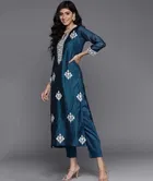 Viscose Embroidered Kurta with Pant & Dupatta for Women 