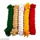 Cotton Blend Solid Dupatta for Women (Multicolor, 2 m) (Pack of 5)