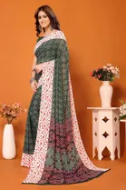 Georgette Printed Saree for Women 
