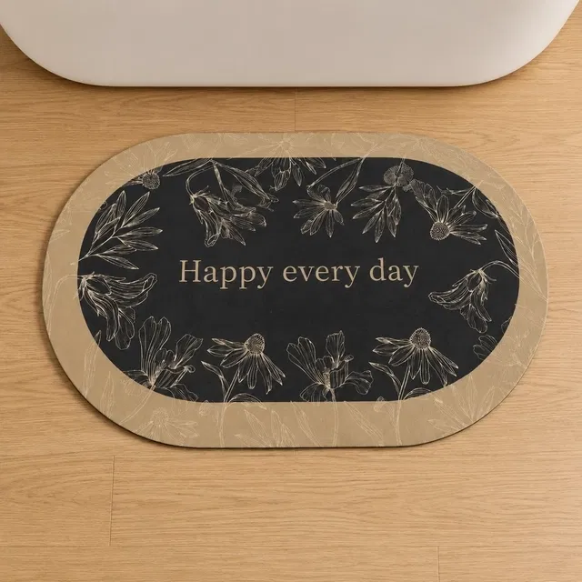 Happy Every Day Quick Dry Anti Skid Bath Floor Mat [38x58]