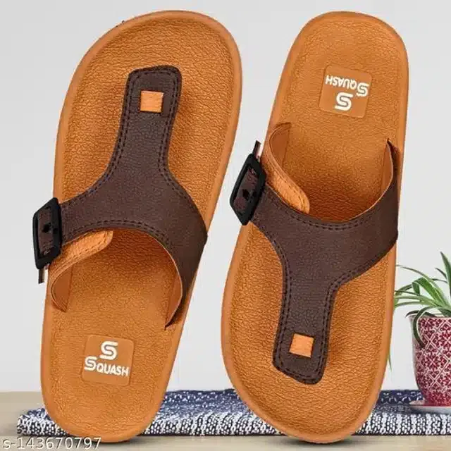 Flip Flop for Men (Tan, 9)