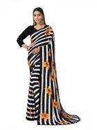 Georgette Printed Saree for Women 